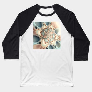 A Fractal Pattern of Subtle Pastel Colors Baseball T-Shirt